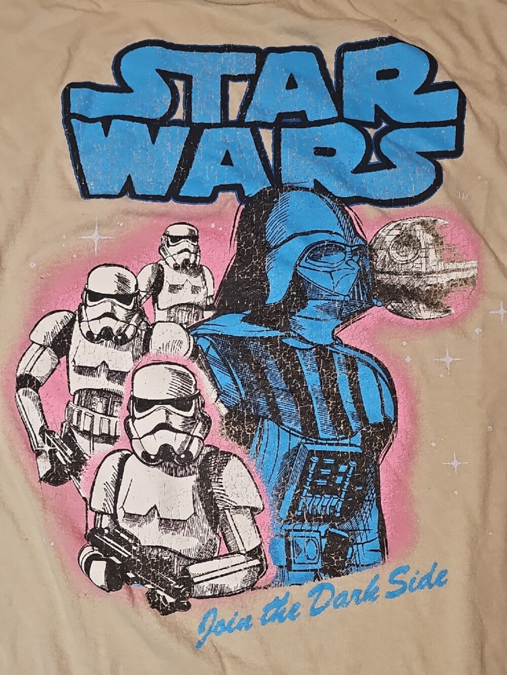 MAD Engine Star Wars Logo Tee in Cream and Black